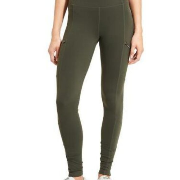 Athleta Pants - Athleta High Rise Metro Drifter Tights zipper pocket leggings size Medium